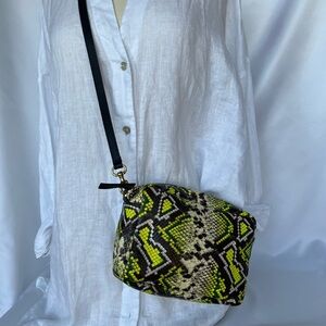 Clare V Midi Sac Reptile Green